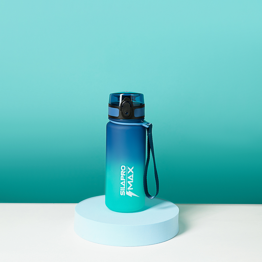 SILAPRO MAX Бутылка спортивная с замком, бирюзовая, 500мл, РС, РР, арт.№ 088-052
