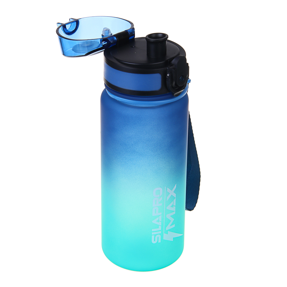 SILAPRO MAX Бутылка спортивная с замком, бирюзовая, 500мл, РС, РР, арт.№ 088-052