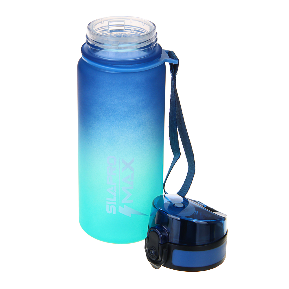 SILAPRO MAX Бутылка спортивная с замком, бирюзовая, 500мл, РС, РР, арт.№ 088-052