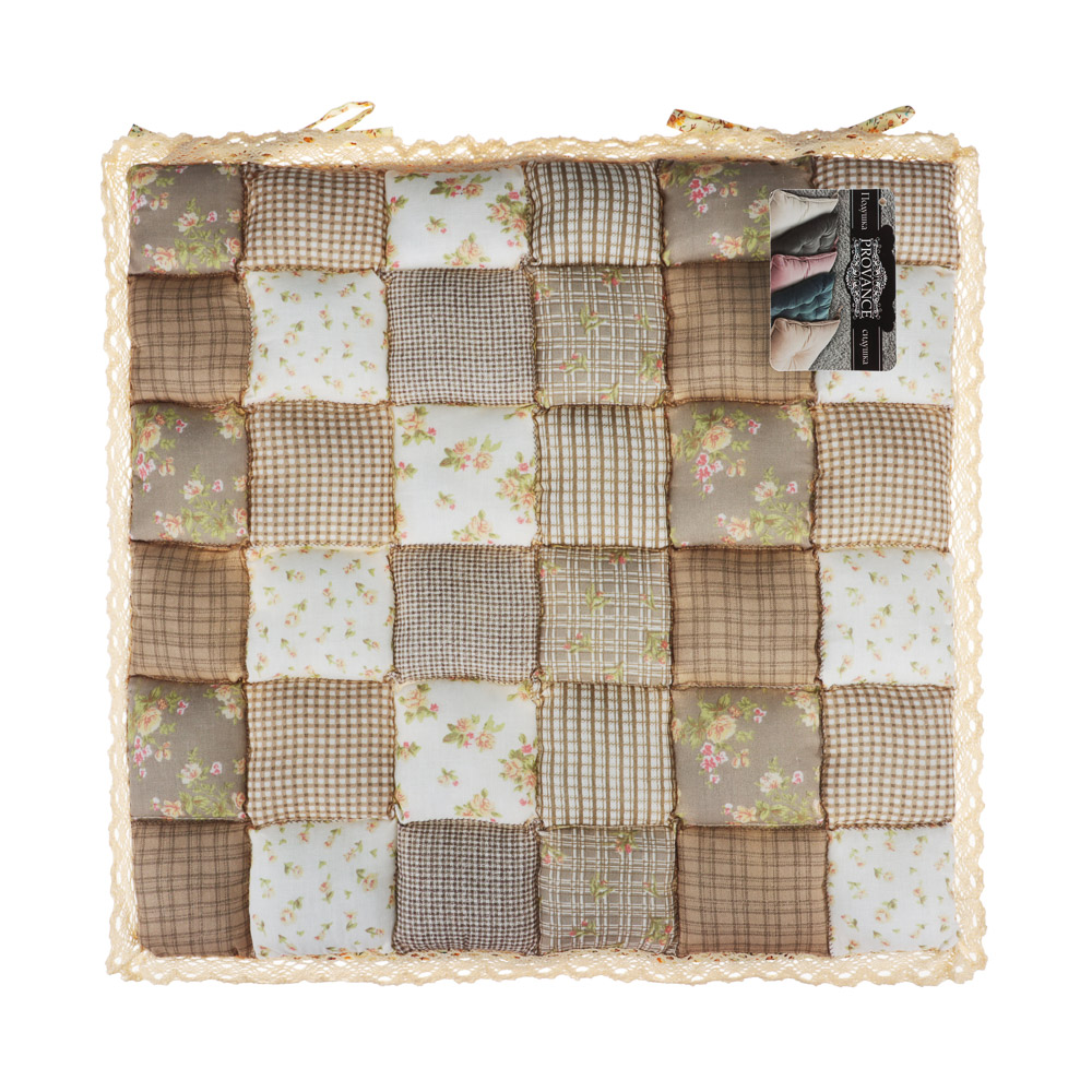 PROVANCE Подушка на стул "Прованс", 40x40см рогожка 65% хлопок, 35% ПЭ, арт.№ 482-576