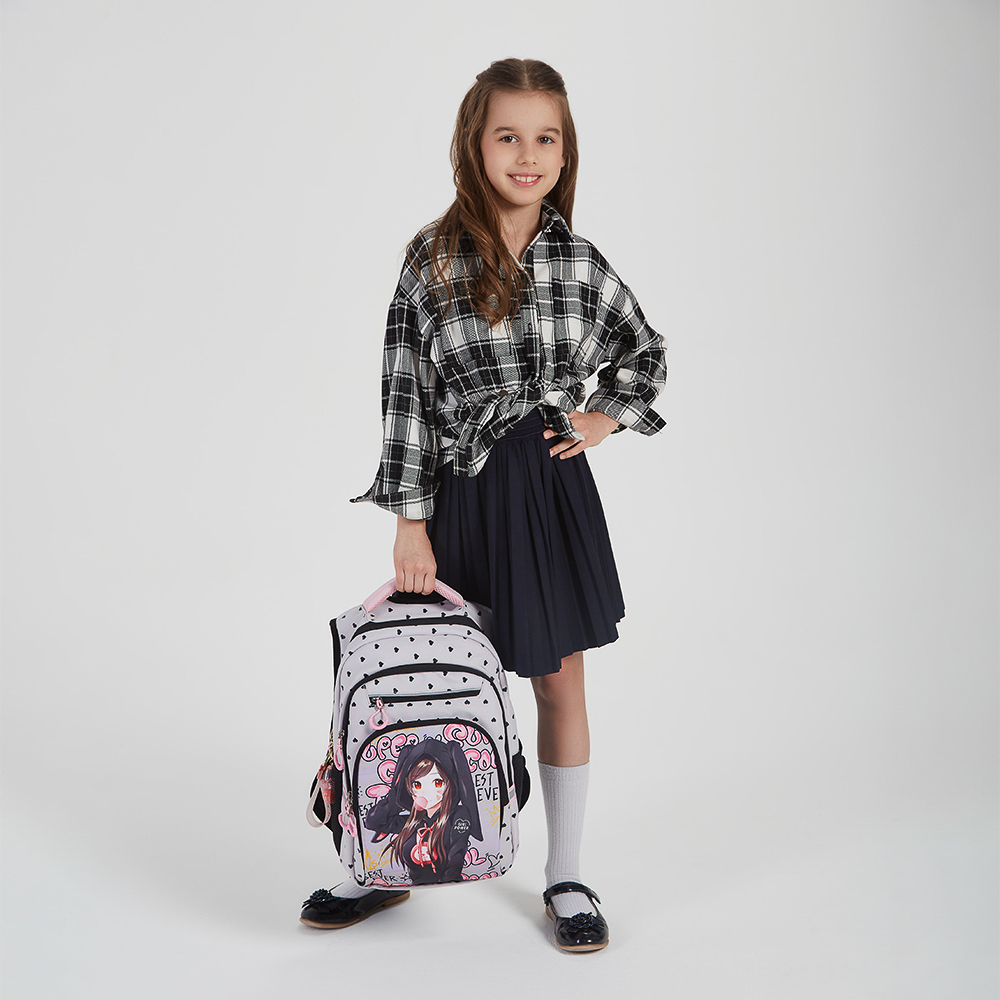 Гёрл Павер Рюкзак школьный 41х28х16см, 2 отд., 4 карм., эргон.спинка, ручка, ПЭ, отд.иск.кожей, арт.№ 577-007