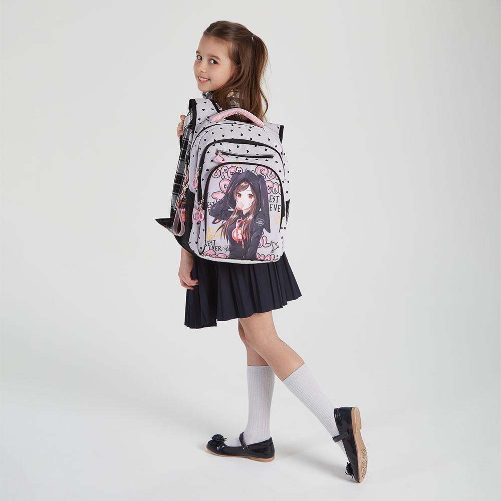 Гёрл Павер Рюкзак школьный 41х28х16см, 2 отд., 4 карм., эргон.спинка, ручка, ПЭ, отд.иск.кожей, арт.№ 577-007