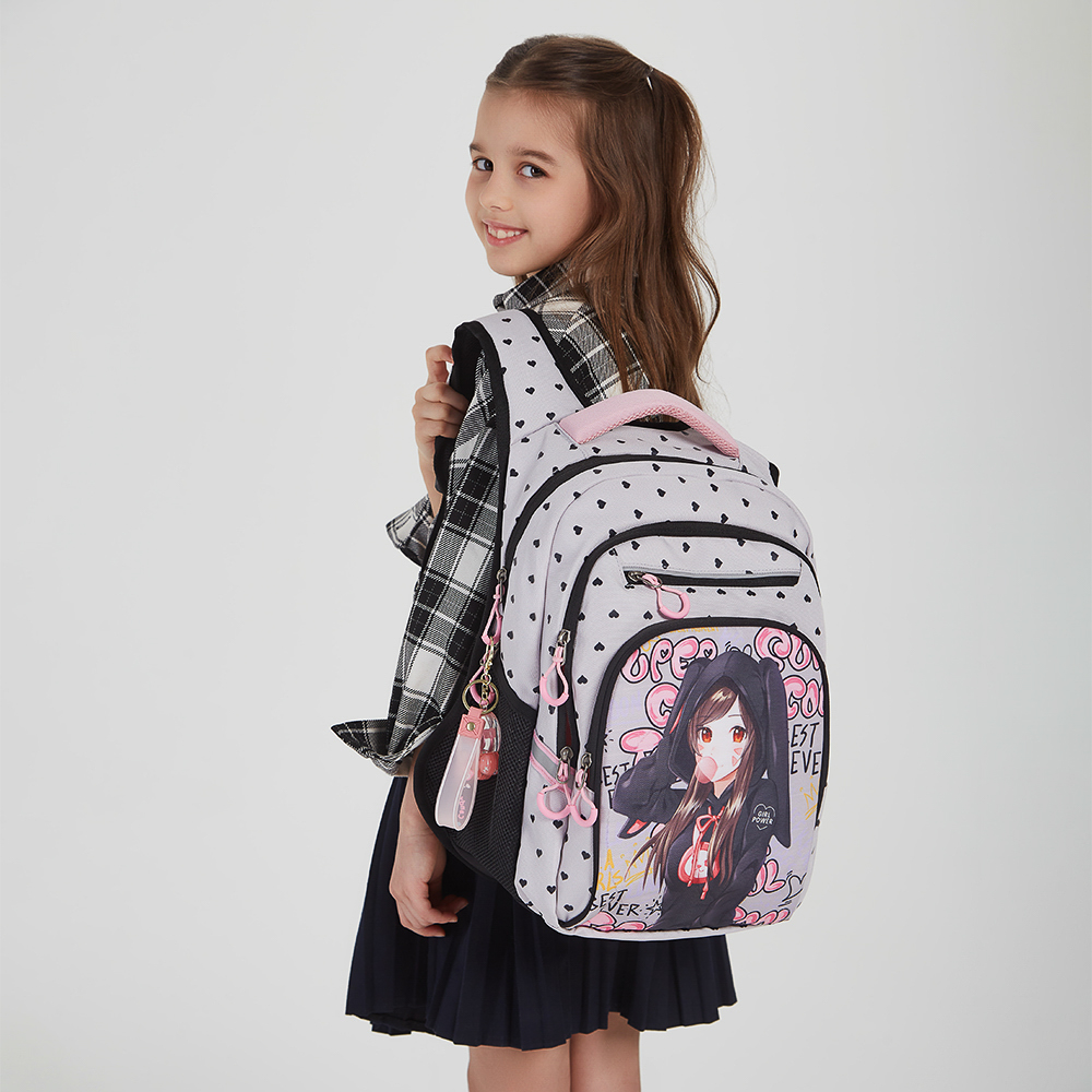 Гёрл Павер Рюкзак школьный 41х28х16см, 2 отд., 4 карм., эргон.спинка, ручка, ПЭ, отд.иск.кожей, арт.№ 577-007