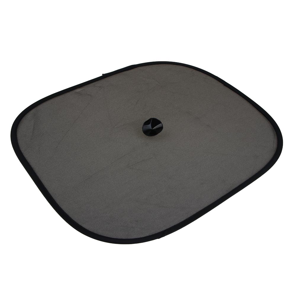 ЕРМАК Комплект шторок 2шт. на боковое заднее стекло на присоске в центре 44х36см, черные, арт.№ 718-032