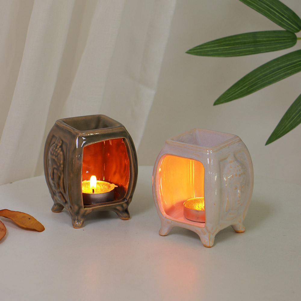 Аромалампа керамическая, 7x7x9 см, 2 цвета, арт.№ 471-020