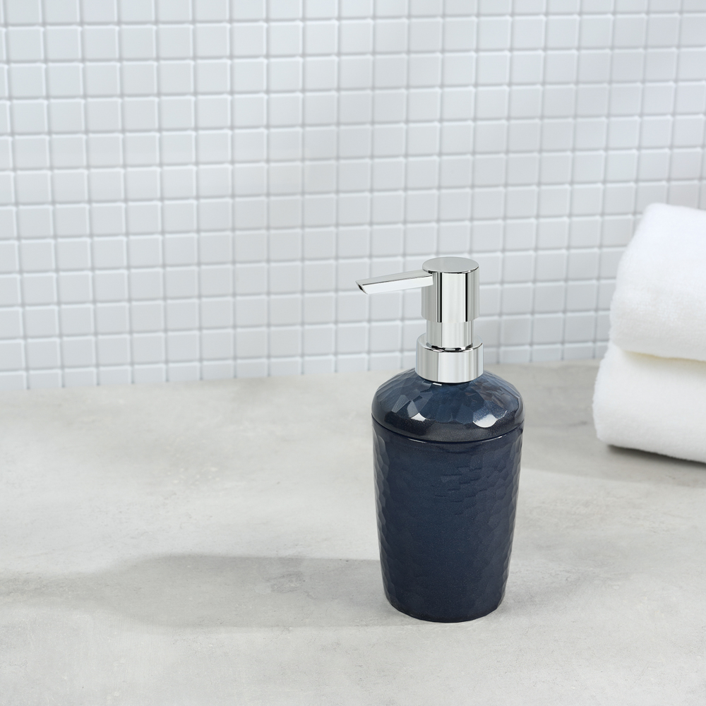 Диспенсер для мыла, Luna, 350мл, пластик, синий, арт.№ 463-463