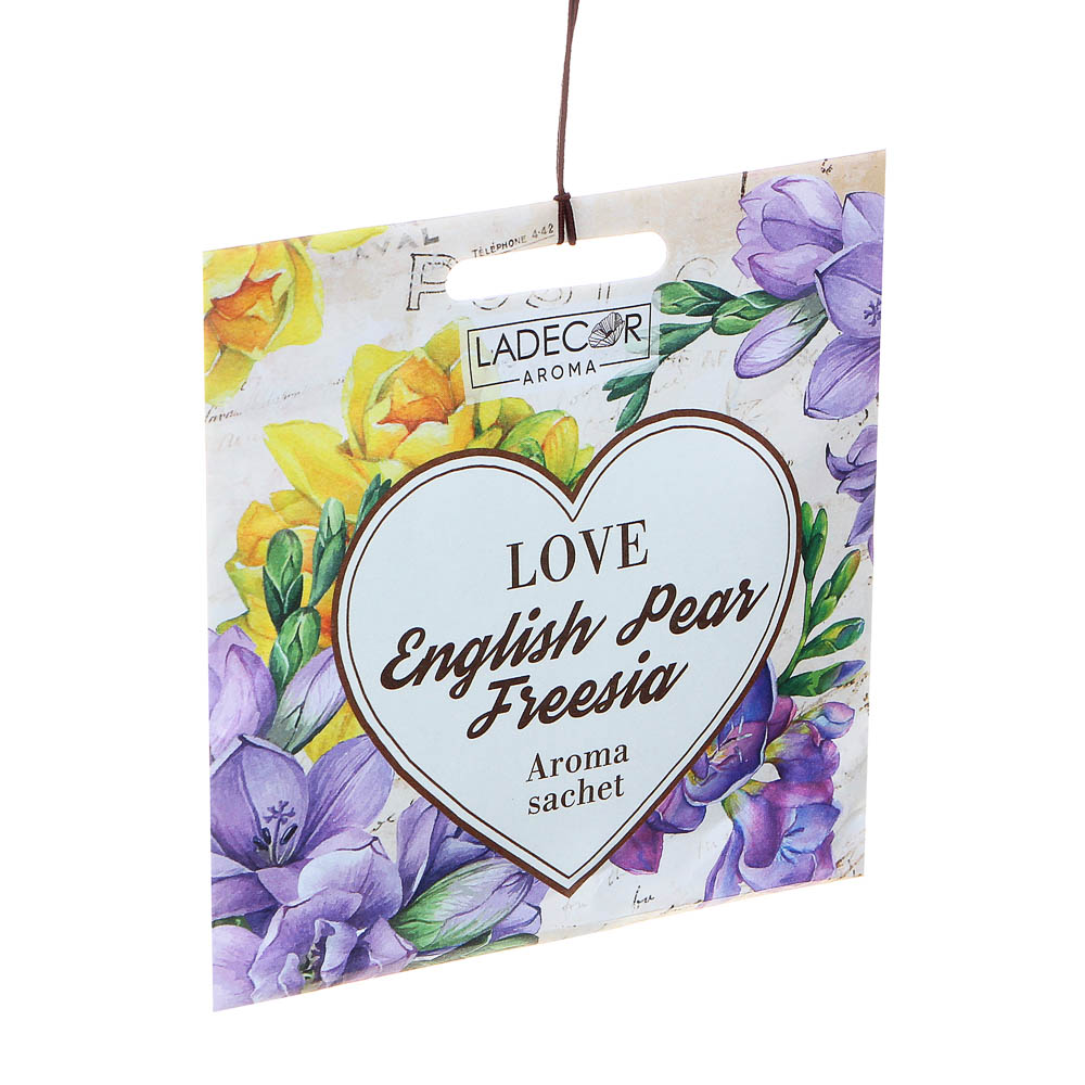 LADECOR Аромасаше 10гр, с ароматами любви, лотос и лилия, янтарь, груша и фрезия,париж, арт.№ 425-127