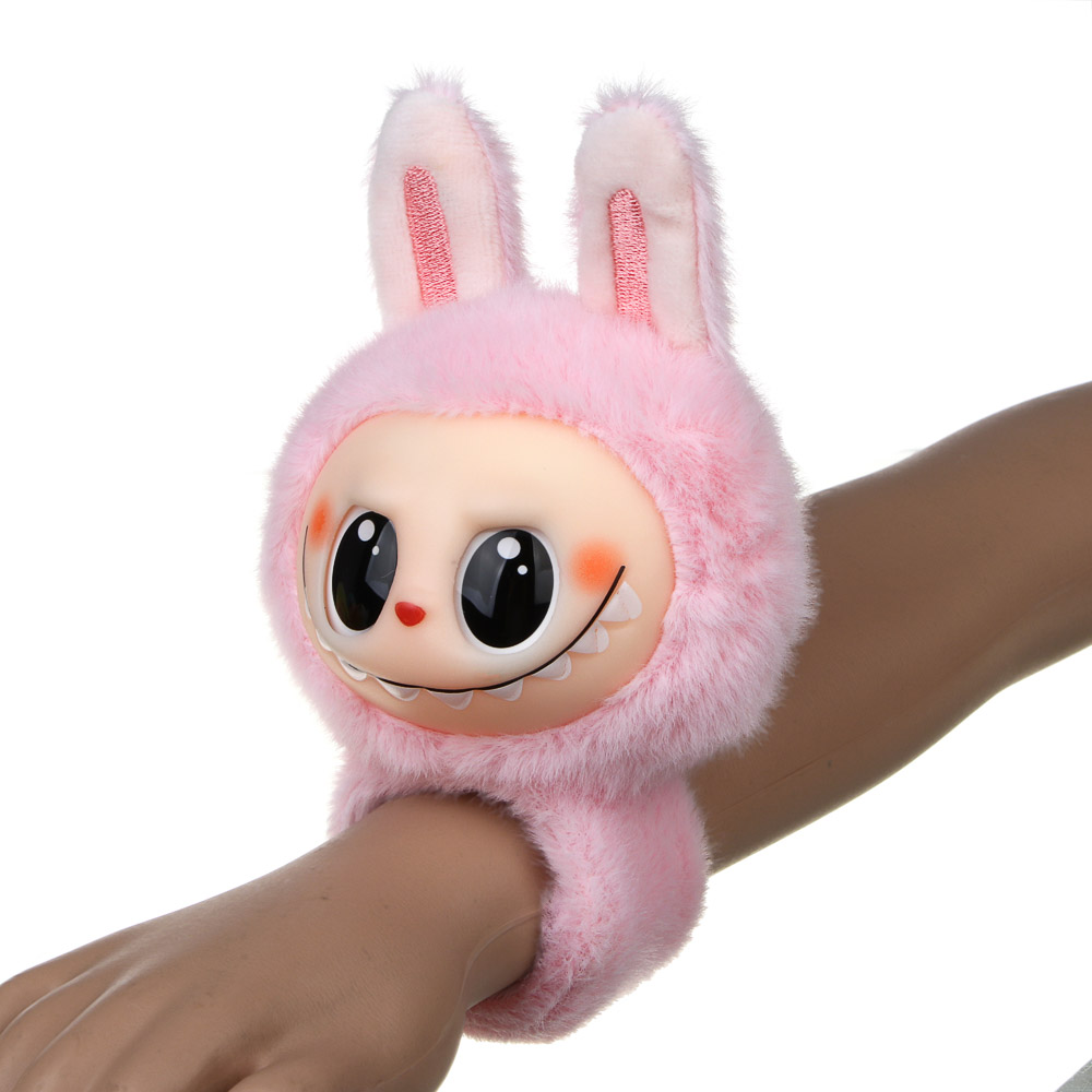 ИГРОЛЕНД Игрушка мягкая "Ла Монстрик" с браслетом, 10 см, полиэстер, PVC, микс видов, арт.№ 264-475