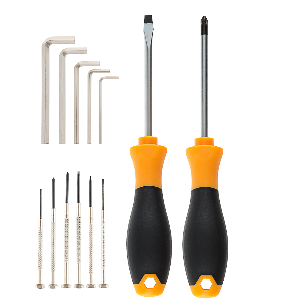 РОКОТ Набор 13 предметов: PH5,5х95мм+SL5,5х95мм, 5 шестигранников, 6 отверток для точных работ, арт.№ 736-257