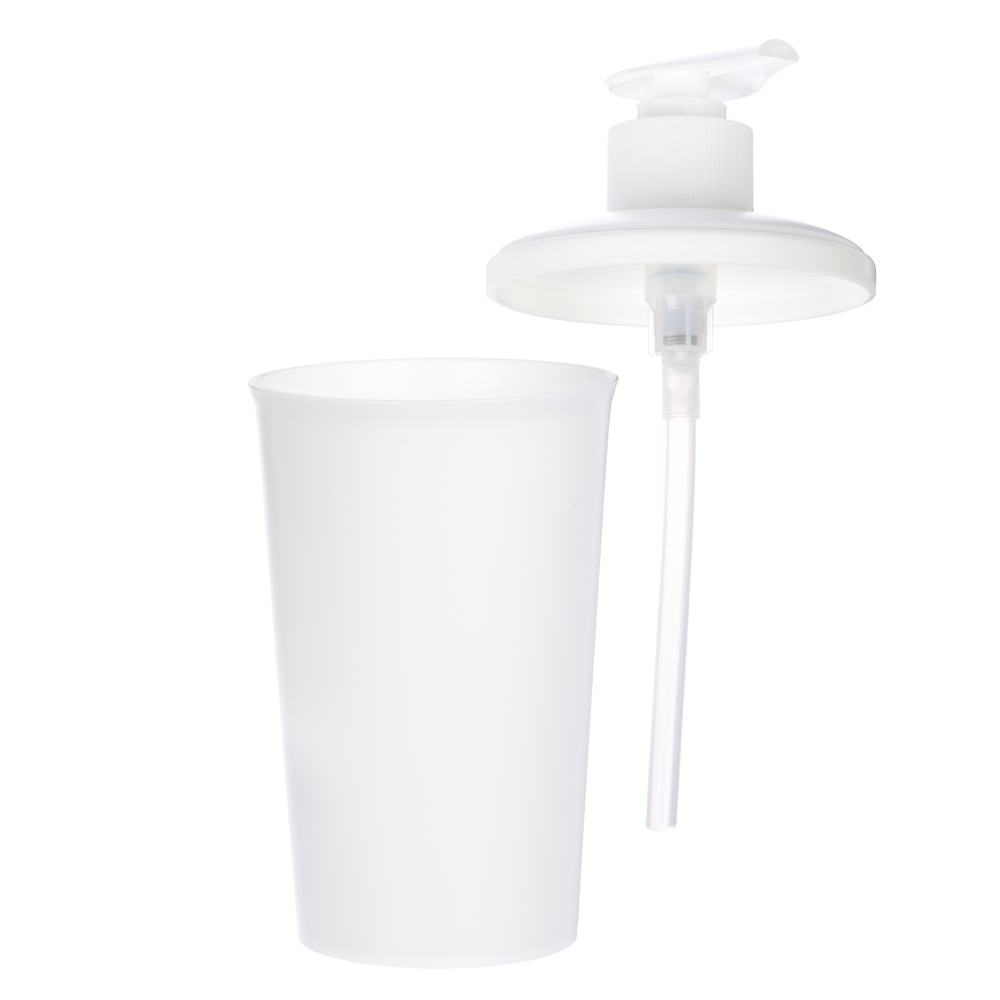Диспенсер для жидкого мыла "Scandi" 83х83х180мм, 0,4л, белый, арт.№ 463-527