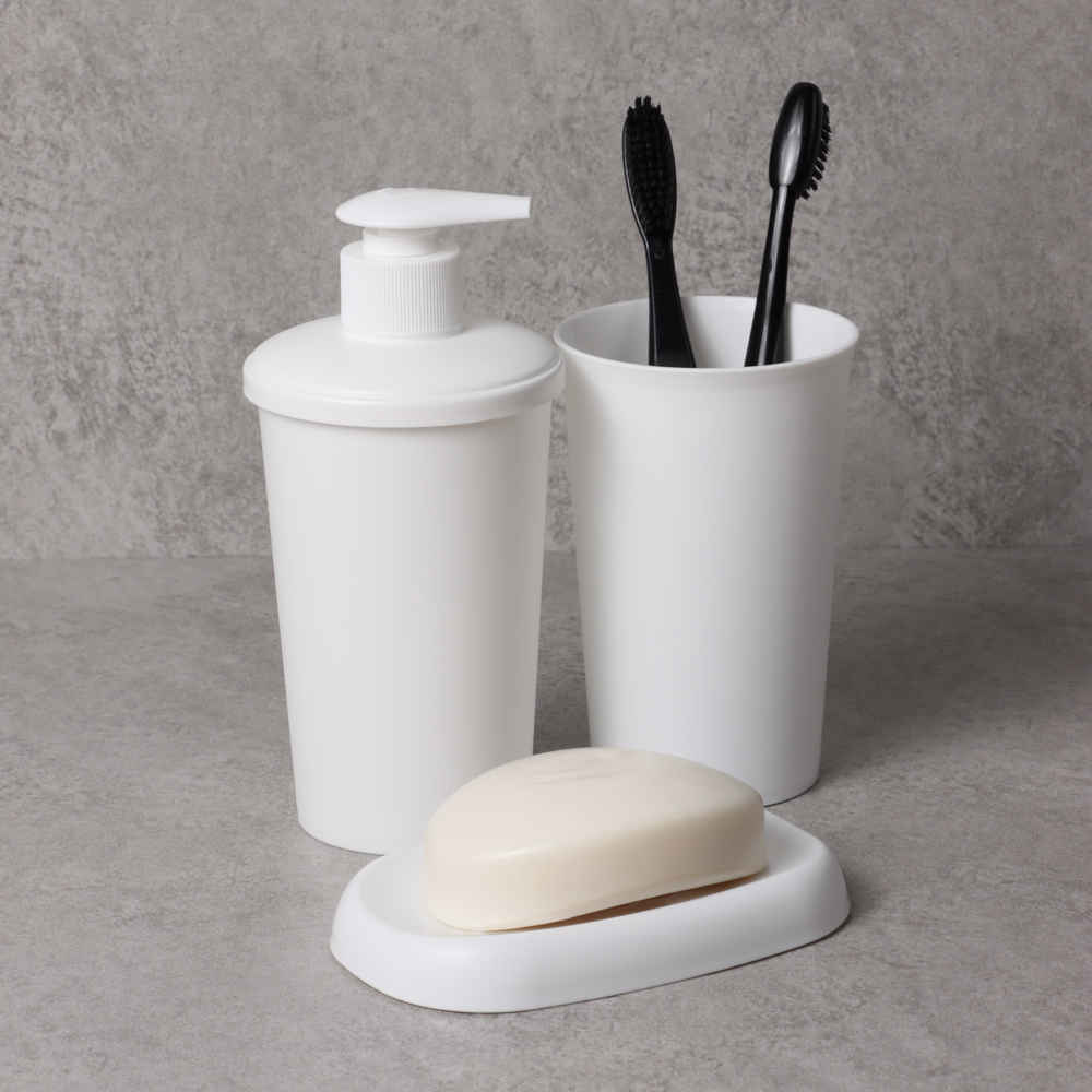 Диспенсер для жидкого мыла "Scandi" 83х83х180мм, 0,4л, белый, арт.№ 463-527