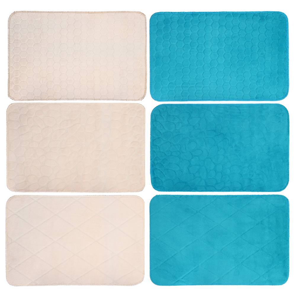 VETTA Коврик велюровый «Плитка», полиэстер, 35х55 см, 3 дизайна, арт.№ 462-676