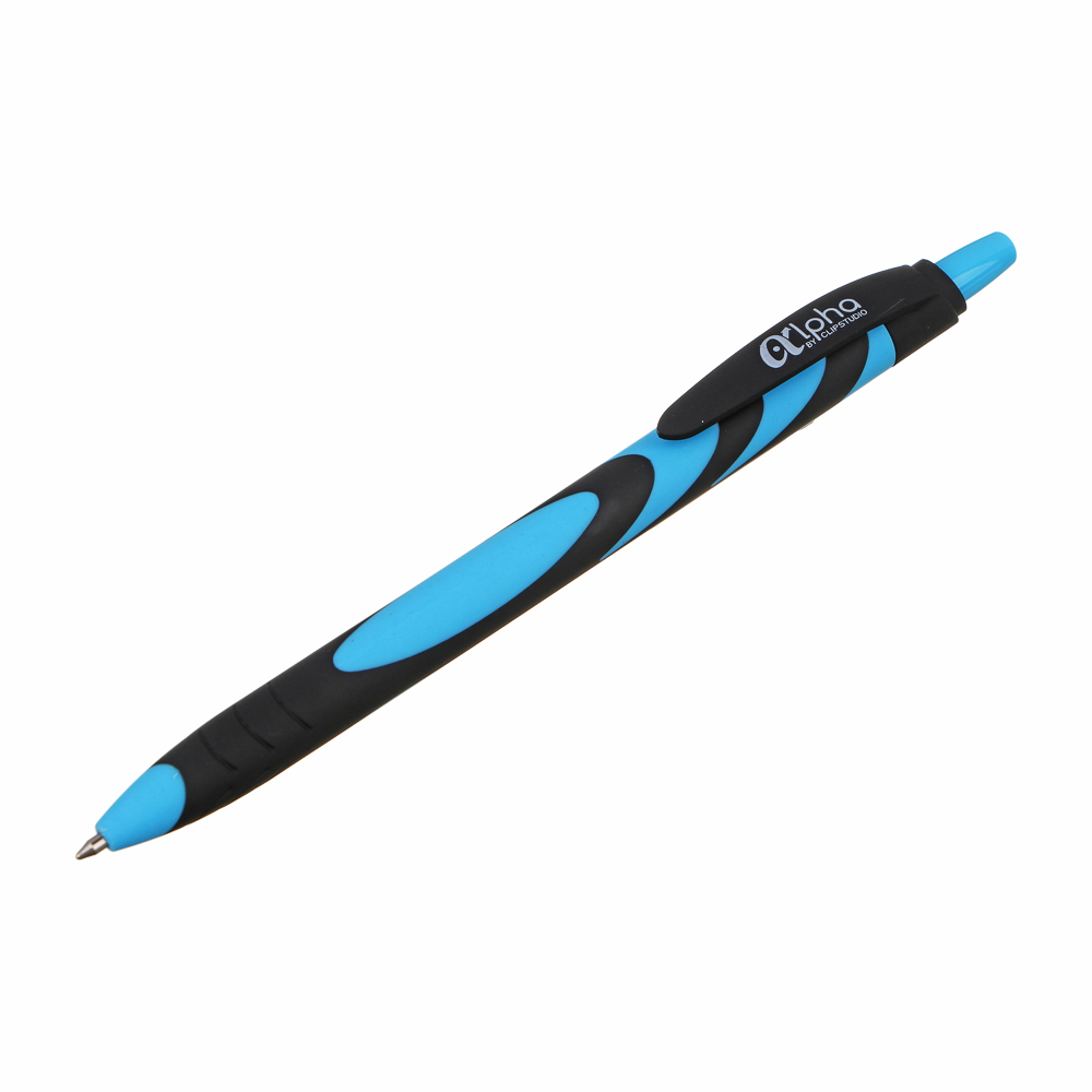 Авторучка шариковая ClipStudio синяя, наконечник 0,7 мм, 6 цветов корпуса, софт-тач, арт.№ 626-060