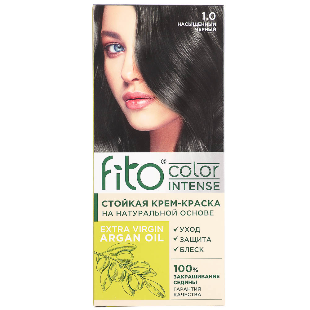 Краска для волос Fito color intense Насыщенный черный, 115мл, арт.№ 972-069