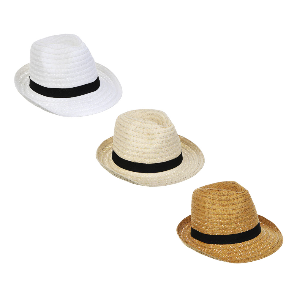 GALANTE Шляпа федора р-р 58, 100% целлюлоза, 3 цвета, арт.№ 314-012