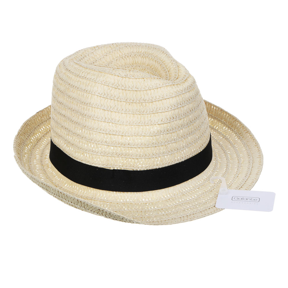 GALANTE Шляпа федора р-р 58, 100% целлюлоза, 3 цвета, арт.№ 314-012