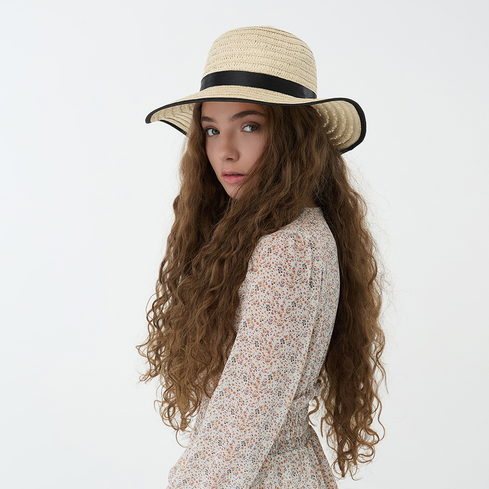 GALANTE Шляпка женская с контрастной окантовкой, р-р 56, 100% целлюлоза, 3 цвета, арт.№ 314-013