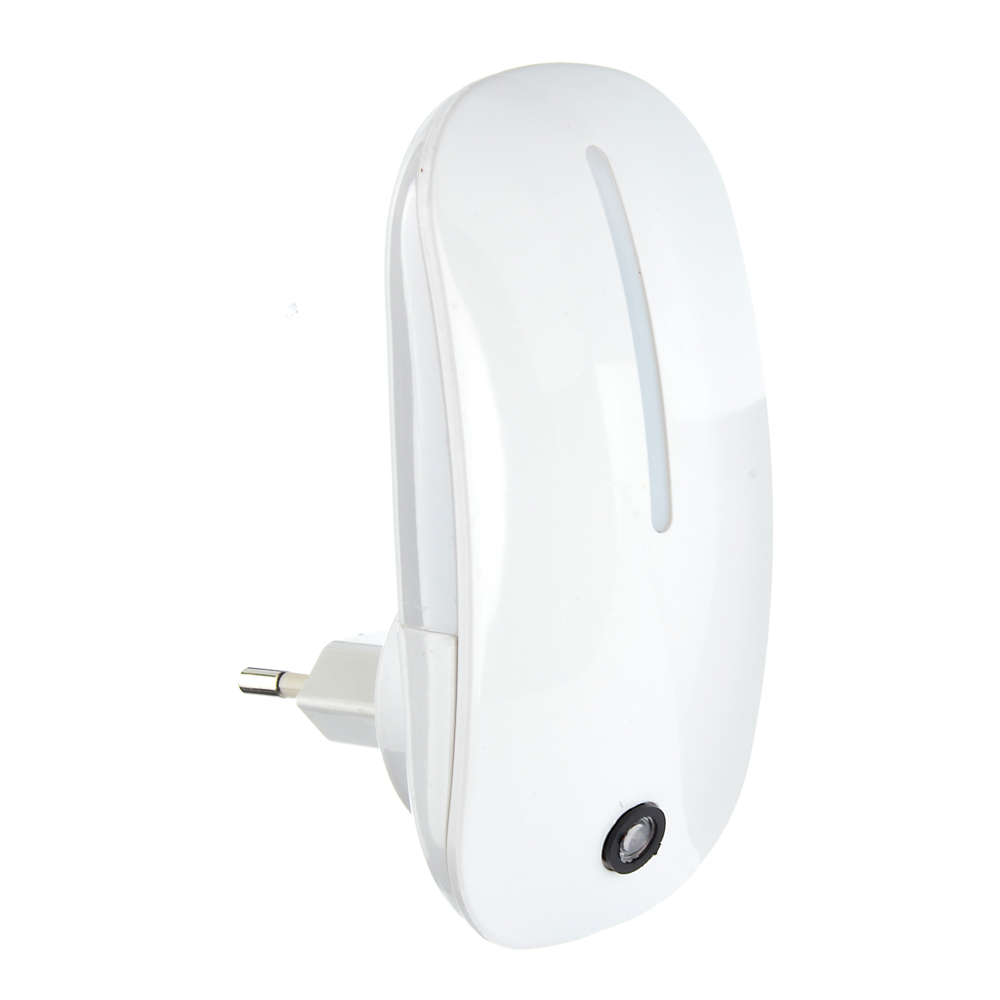 Светильник-ночник в розетку FORZA, с датчиком света, подсветка стены, пластик, металл, арт.№ 417-129