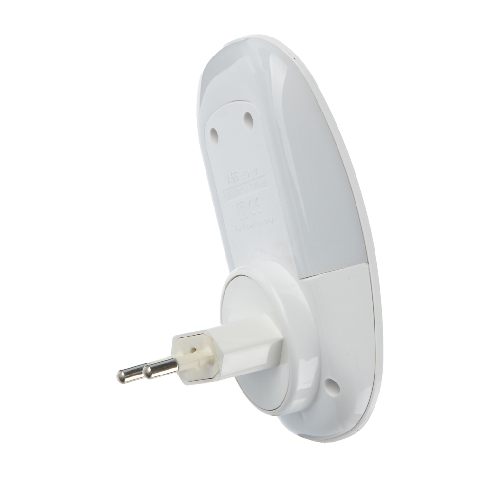 Светильник-ночник в розетку FORZA, с датчиком света, подсветка стены, пластик, металл, арт.№ 417-129