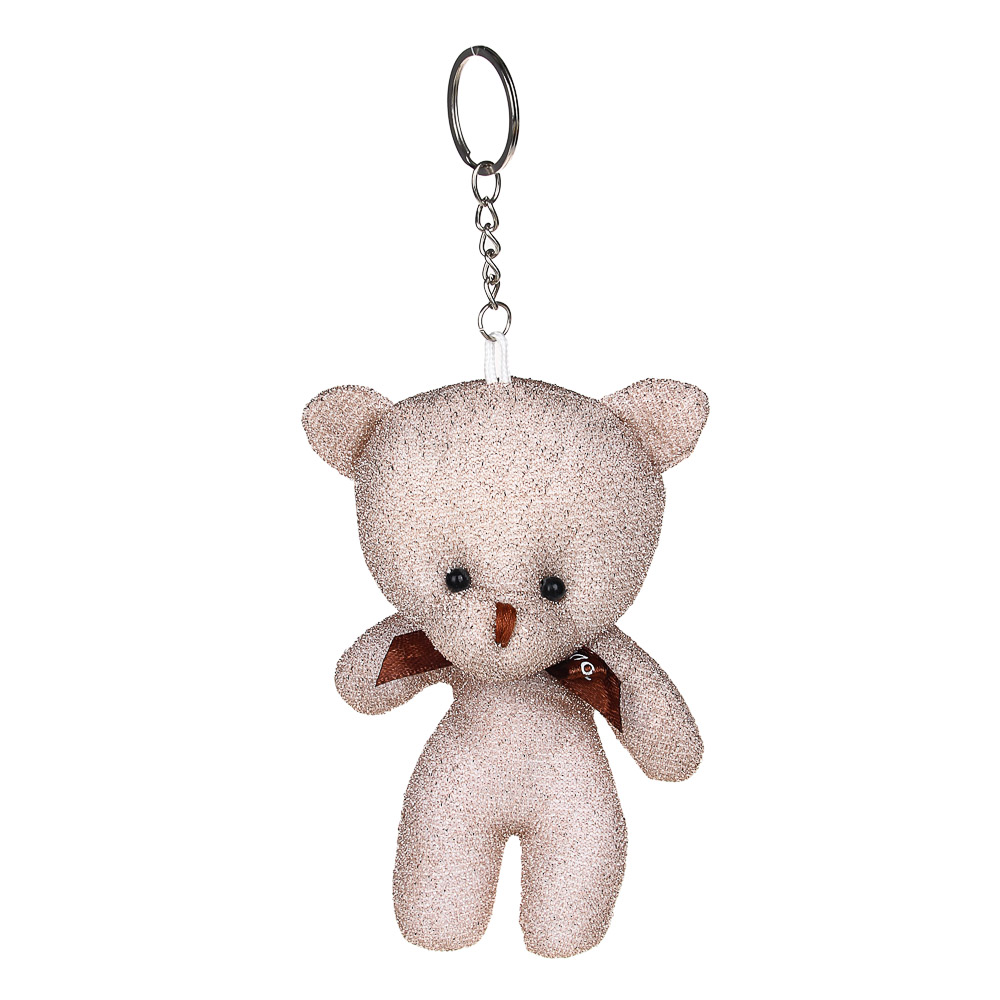 МЕШОК ПОДАРКОВ Подвеска Мишка/Зайчик плюшевый, 12-15см, полиэстер, сплав, 2 дизайна, арт.№ 264-138