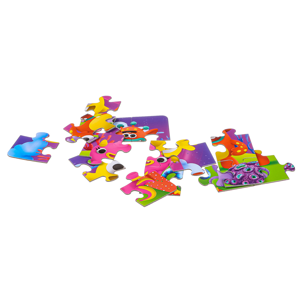 ИГРОЛЕНД Пазл 15 деталей Мультфильмы, картон, 18х13см, 8-12 дизайнов, ORIGAMI, арт.№ 898-005
