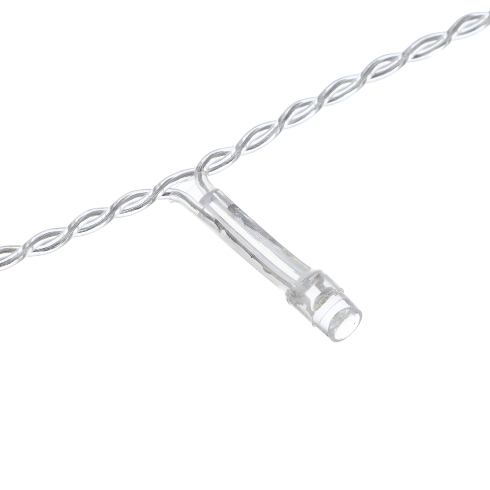 Гирлянда вьюн 14 м СНОУ БУМ, 180 LED ламп, постоянное белое свечение, ПВХ прозрачный, 220В, арт.№ 384-039