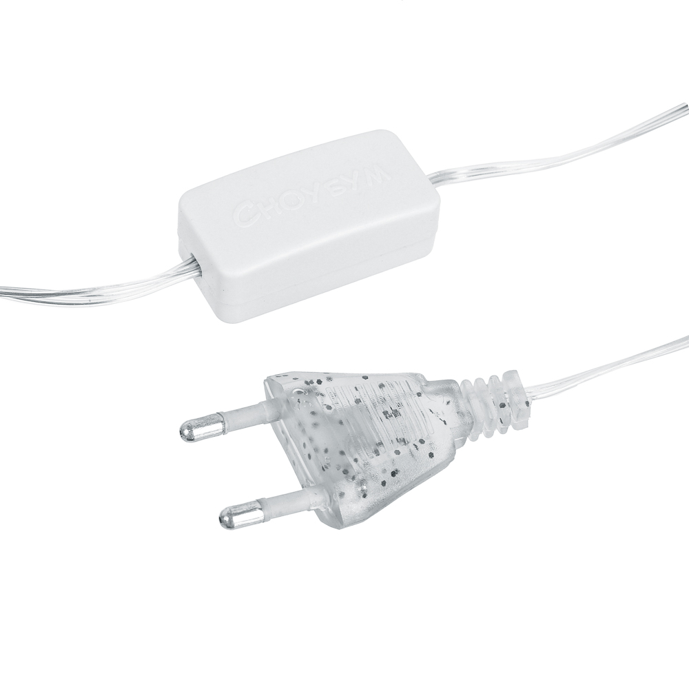 Гирлянда вьюн 14 м СНОУ БУМ, 180 LED ламп, постоянное белое свечение, ПВХ прозрачный, 220В, арт.№ 384-039