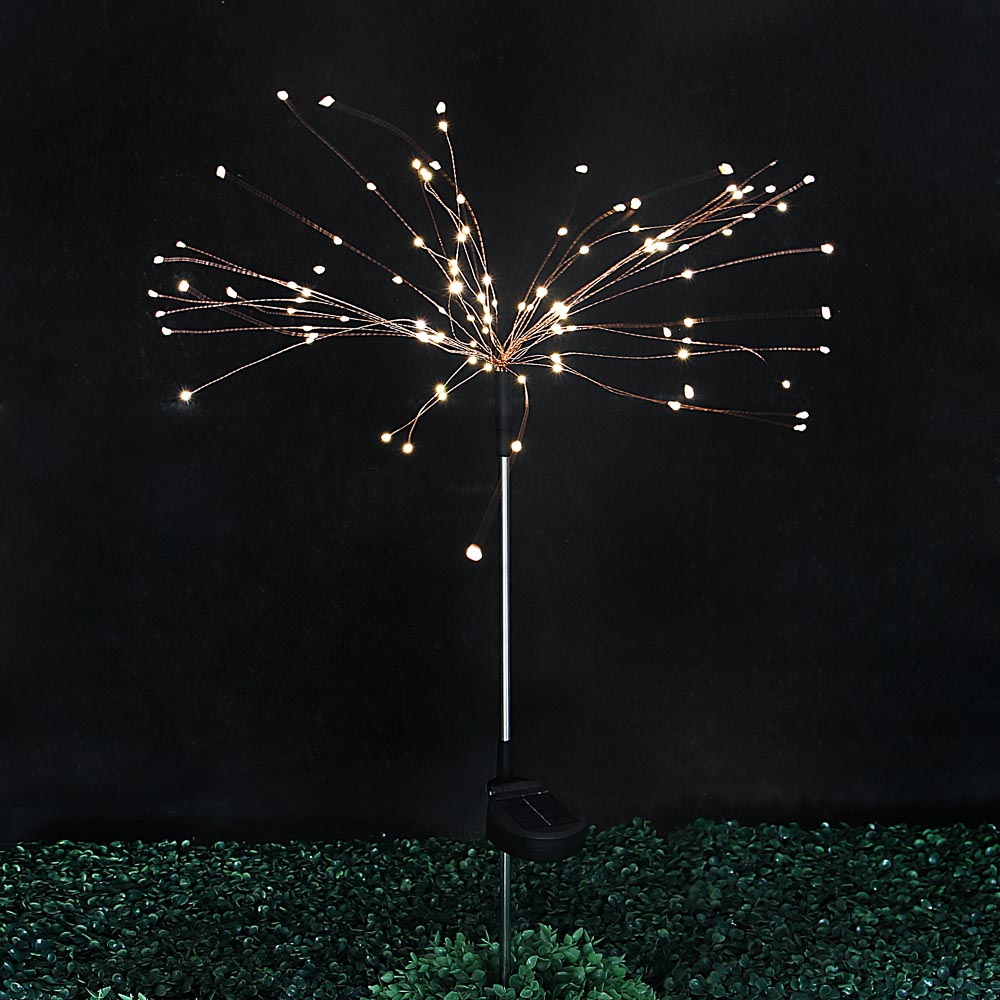 Светильник сад. на солн.батар. Фейерверк тм INBLOOM, 75см, 120LED, шампань,AAA200mAh Ni-MH, 2реж.,PP, арт.№ 475-357