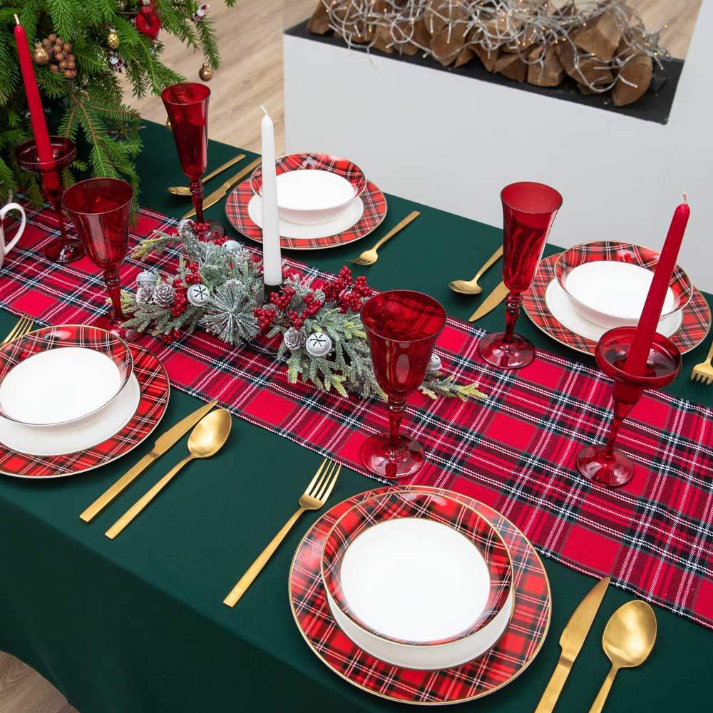 PROVANCE Шотландка Подставка декоративная (дорожка) 30х140см, 100% хлопок, арт.№ 492-034