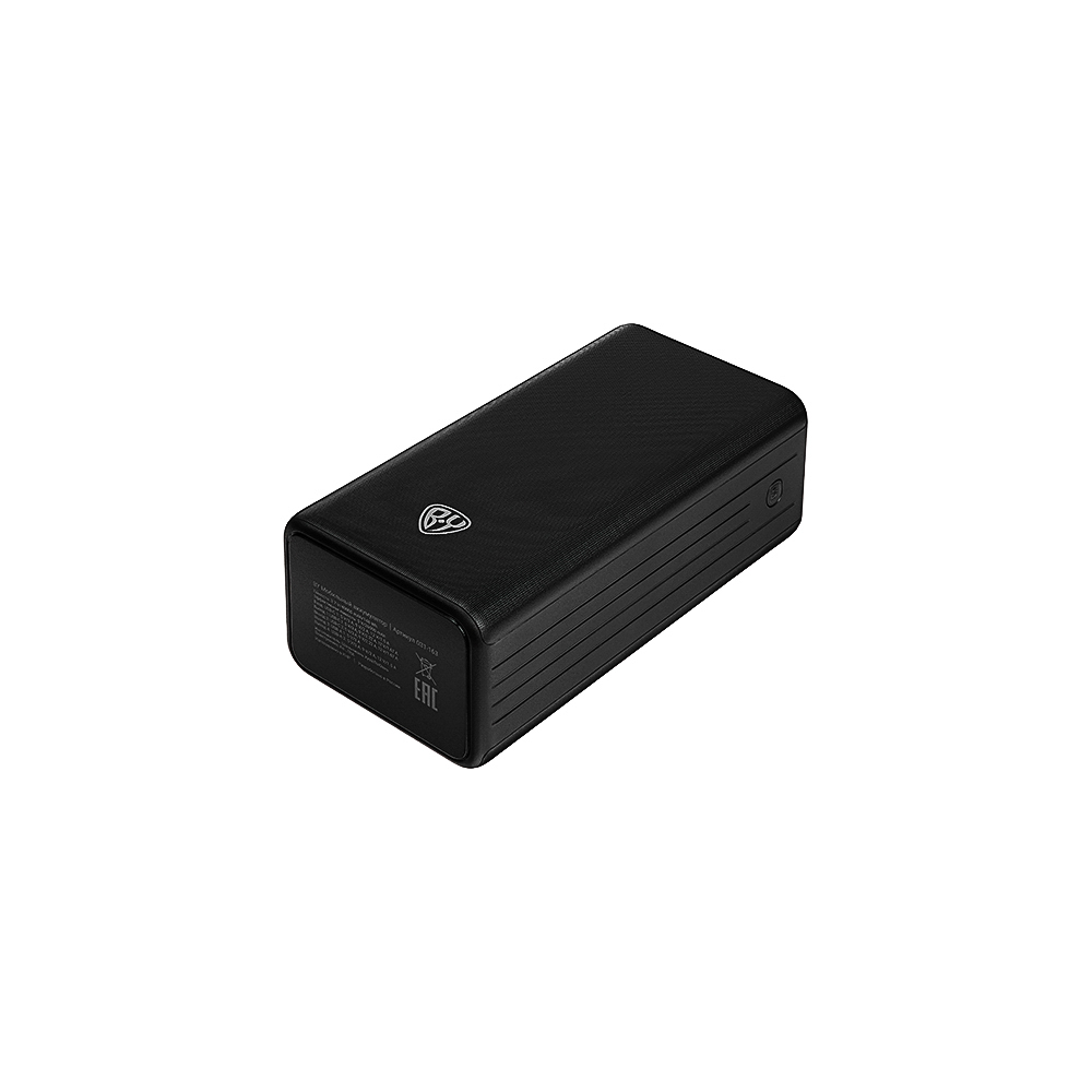 Аккумулятор мобильный BY 40000мАч, 2xUSB-A, 2xUSB-C, 20W, 3A, цифровой индикатор, пластик, чёрный, арт.№ 031-163