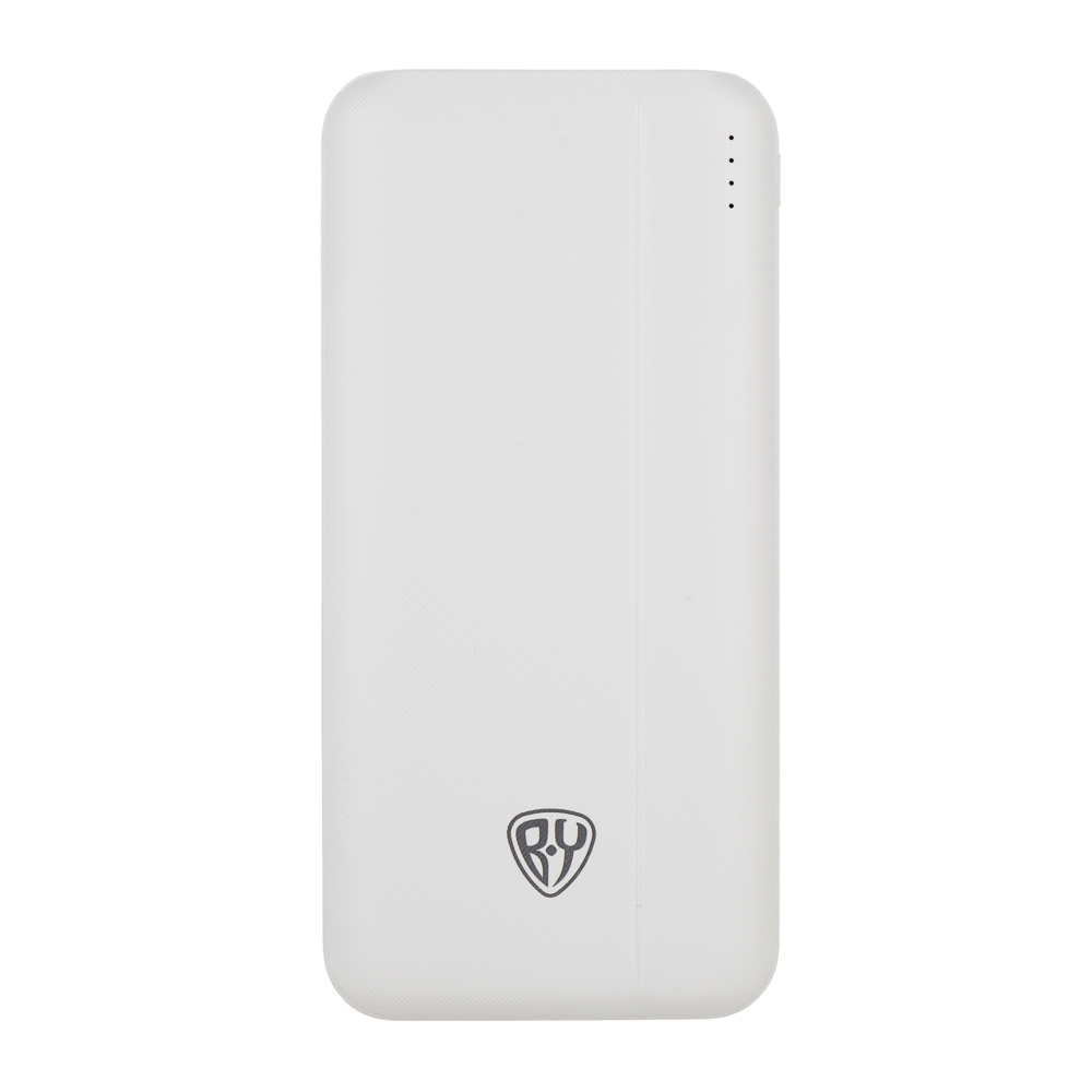 Аккумулятор мобильный BY 10000мАч, 2xUSB-A, 1xUSB-C, 1xMicro-USB, ребристый, 10W, белый, арт.№ 031-165