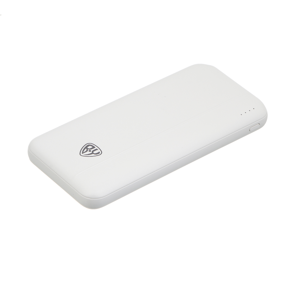 Аккумулятор мобильный BY 10000мАч, 2xUSB-A, 1xUSB-C, 1xMicro-USB, ребристый, 10W, белый, арт.№ 031-165