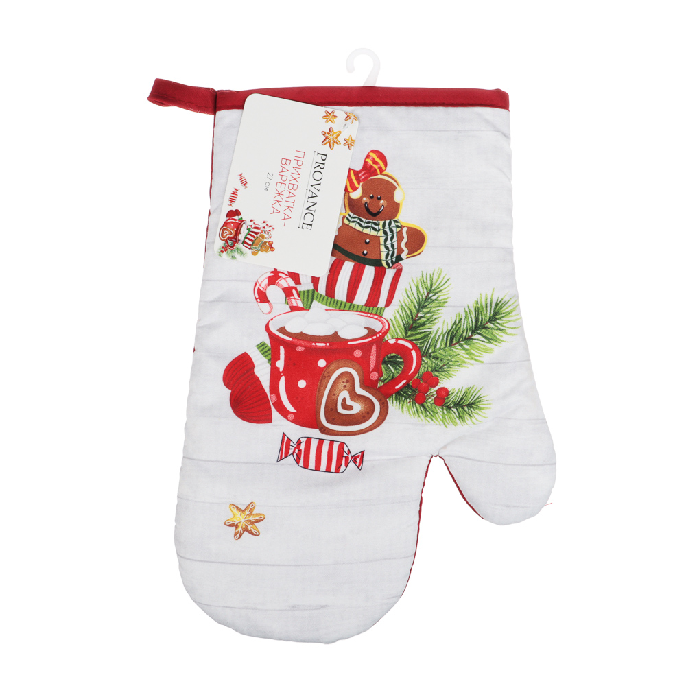 PROVANCE Имбирный пряник Прихватка-варежка, 100% полиэстер, 27см, арт.№ 492-184