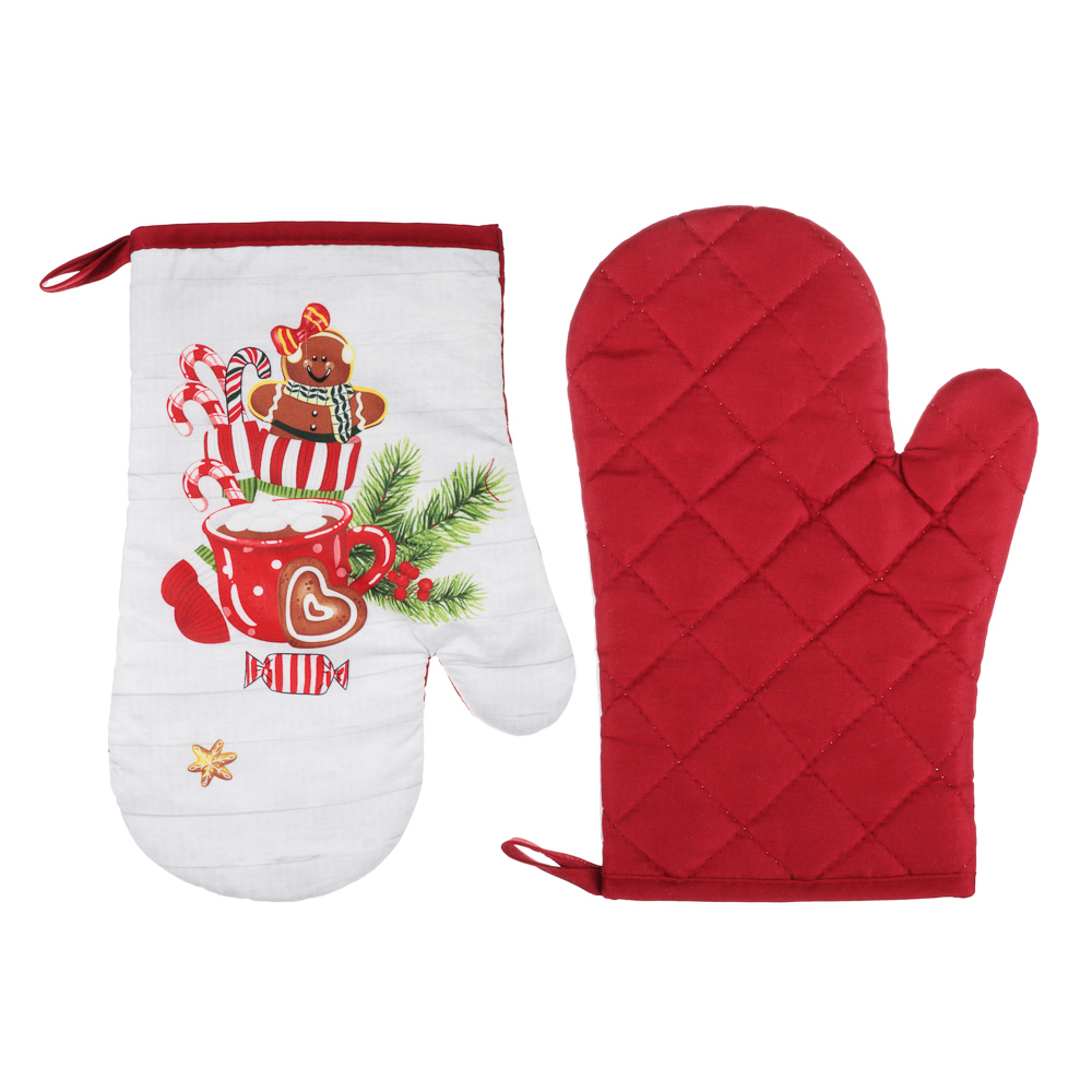 PROVANCE Имбирный пряник Прихватка-варежка, 100% полиэстер, 27см, арт.№ 492-184