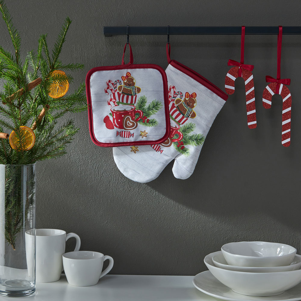 PROVANCE Имбирный пряник Прихватка-варежка, 100% полиэстер, 27см, арт.№ 492-184