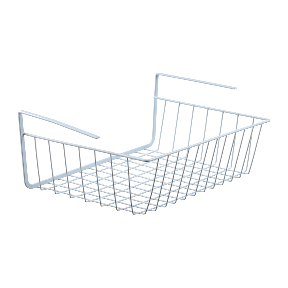 Корзина подвесная на полку тм VETTA, 35х26х13,5см, металл, цвет белый, арт.№ 481-060