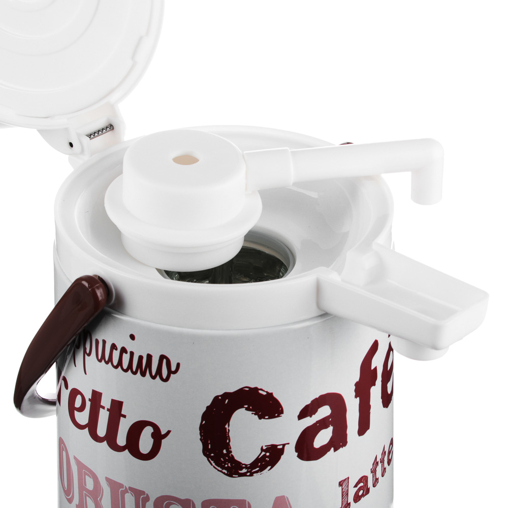 VETTA Термос с пневмонасосом, стеклянная колба, 1,9 л., 4 дизайна, арт.№ 841-727