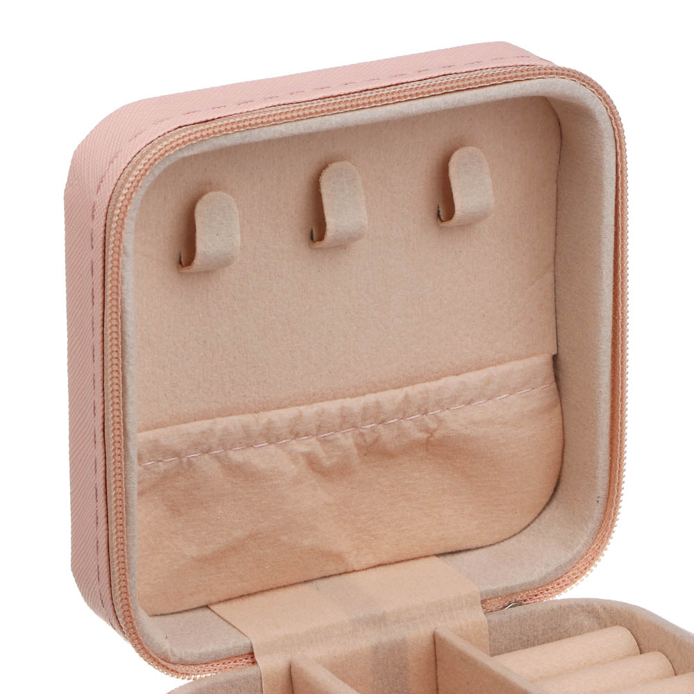 Шкатулка для украшений, 9,5x9,5x5 см, ПВХ, 5 цветов, арт.№ 504-958