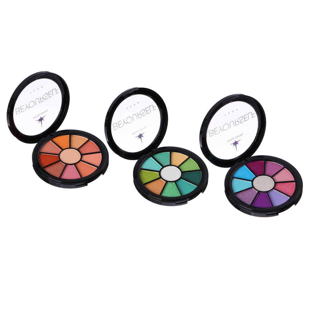 BY ЮНИLOOK Тени для век 10-цветные, 10 гр, 3 тона, арт.№ 330-456