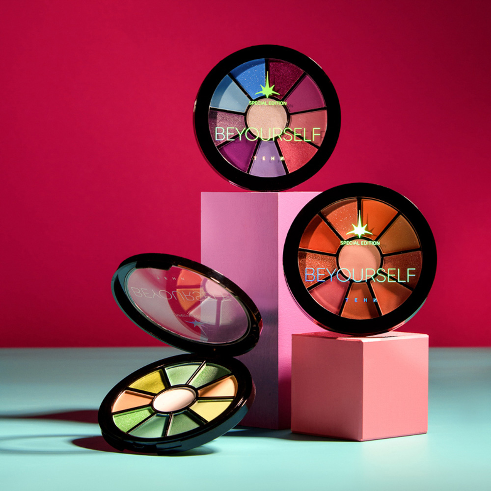 BY ЮНИLOOK Тени для век 10-цветные, 10 гр, 3 тона, арт.№ 330-456