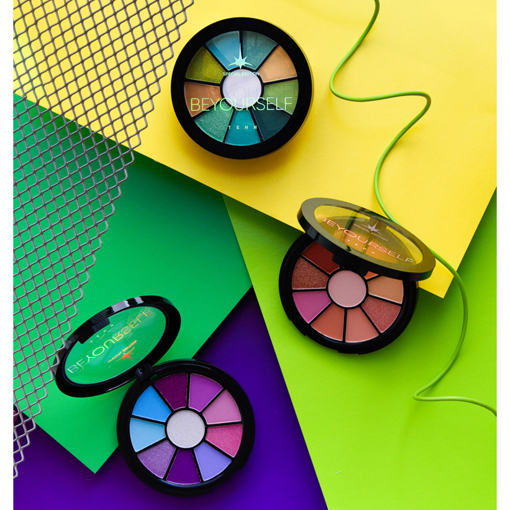 BY ЮНИLOOK Тени для век 10-цветные, 10 гр, 3 тона, арт.№ 330-456