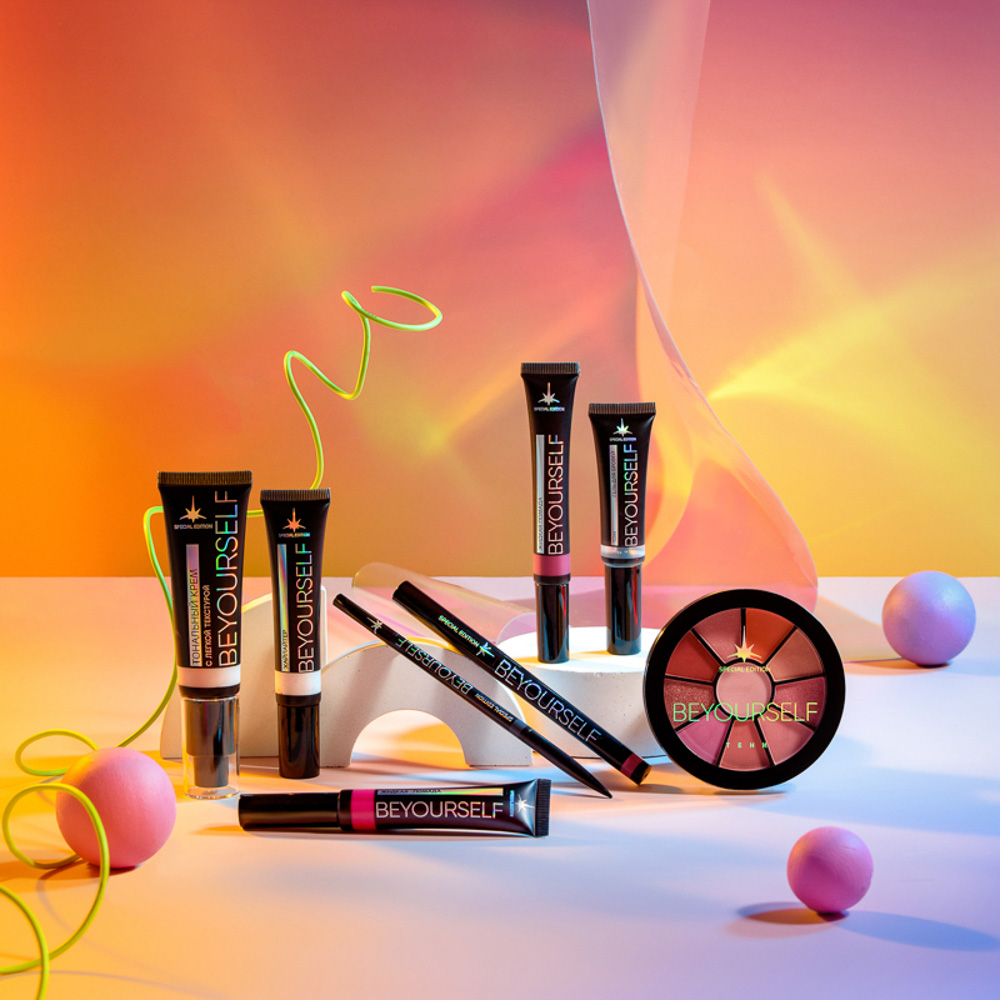 BY ЮНИLOOK Тени для век 10-цветные, 10 гр, 3 тона, арт.№ 330-456