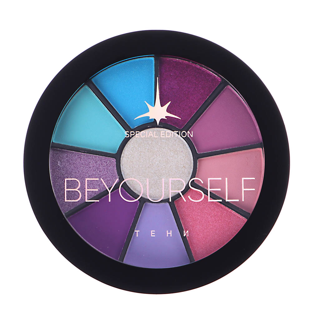 BY ЮНИLOOK Тени для век 10-цветные, 10 гр, 3 тона, арт.№ 330-456