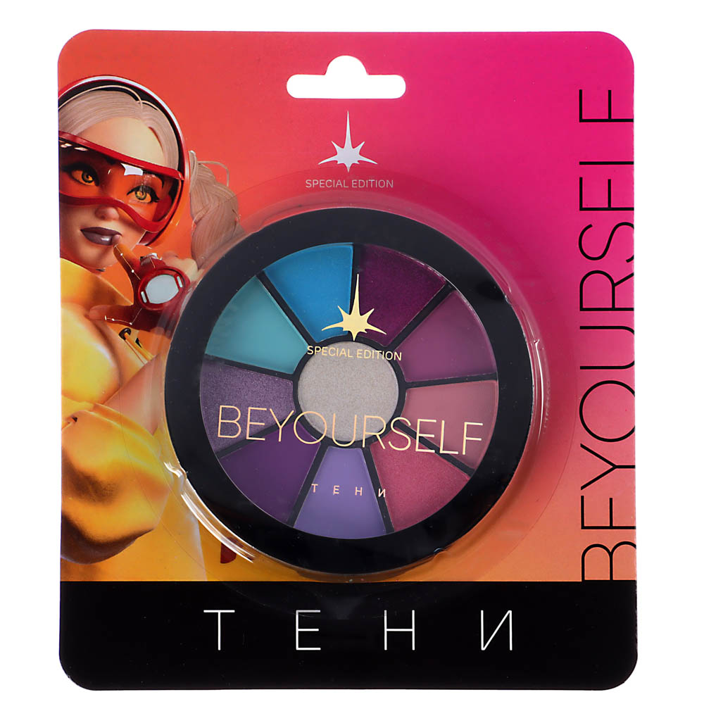 BY ЮНИLOOK Тени для век 10-цветные, 10 гр, 3 тона, арт.№ 330-456