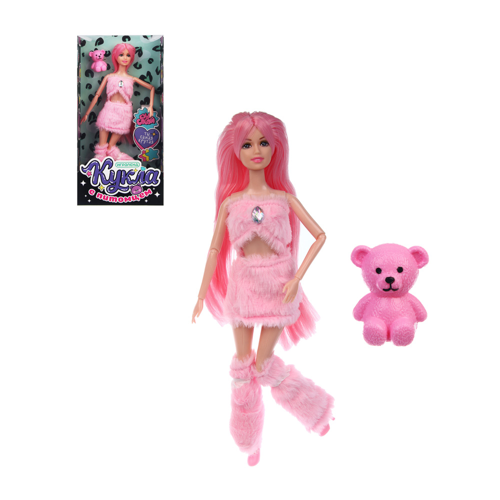 ИГРОЛЕНД Кукла 30 см с питомцем, PVC, ABS, 15,5х5,5х31 см, арт.№ 267-899
