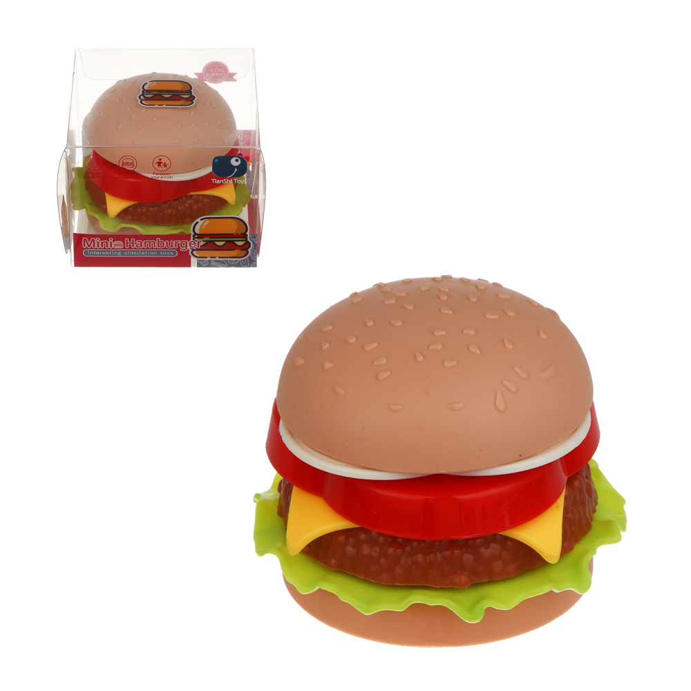 ИГРОЛЕНД Набор продуктов "Гамбургер мини", составной, ABS, 6х6х4,7 см, арт.№ 294-234