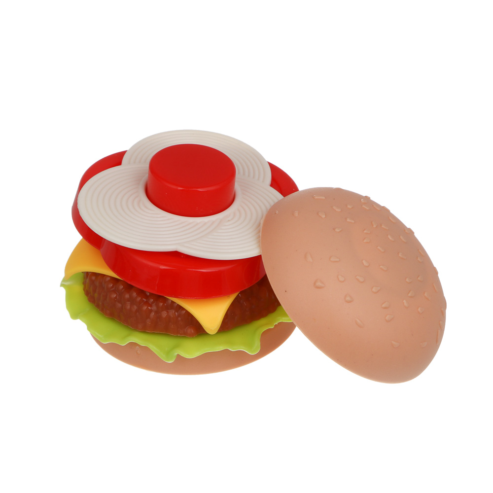 ИГРОЛЕНД Набор продуктов "Гамбургер мини", составной, ABS, 6х6х4,7 см, арт.№ 294-234