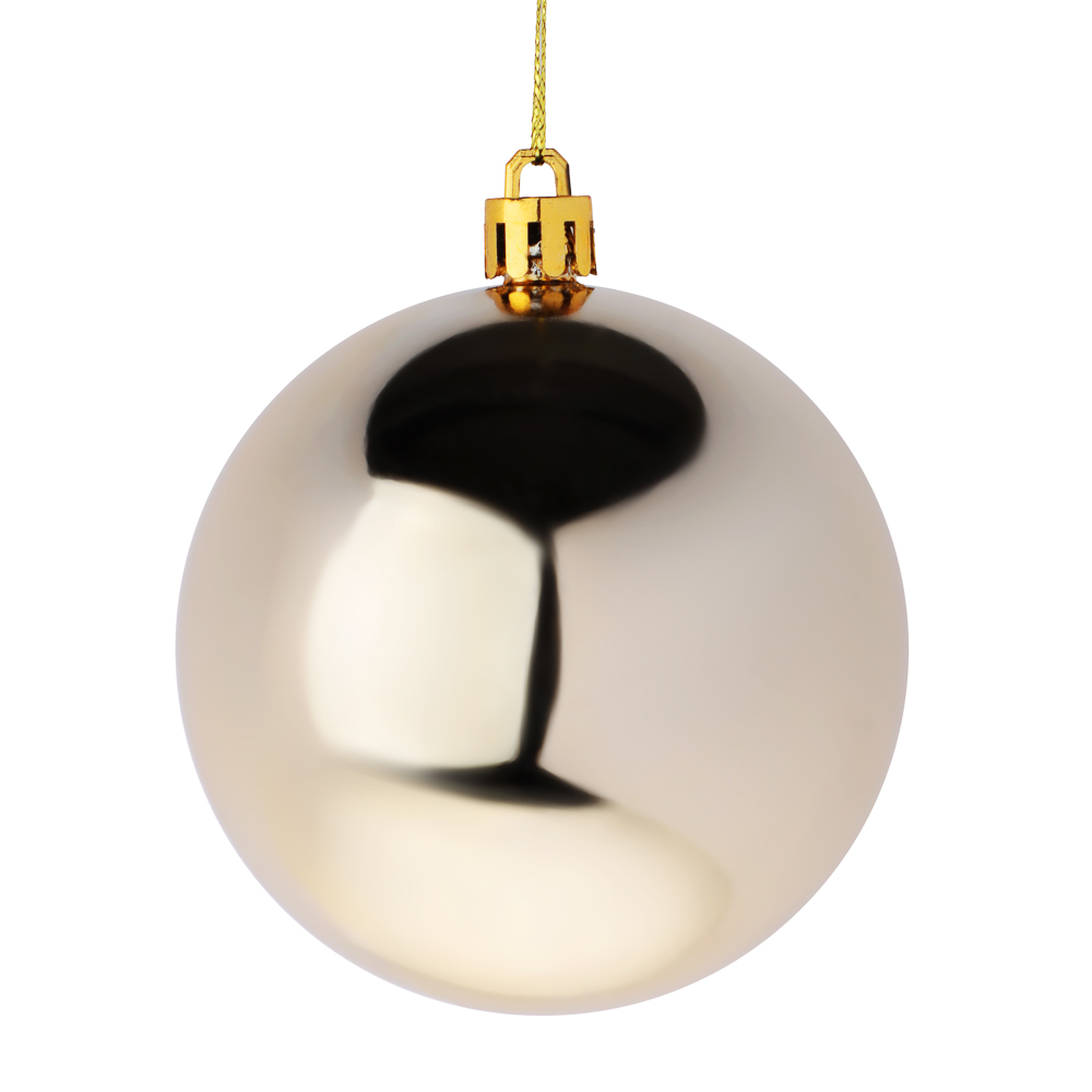 СНОУ БУМ Набор шаров 4шт 8см пластик, шампань, 26-232, арт.№ 372-719