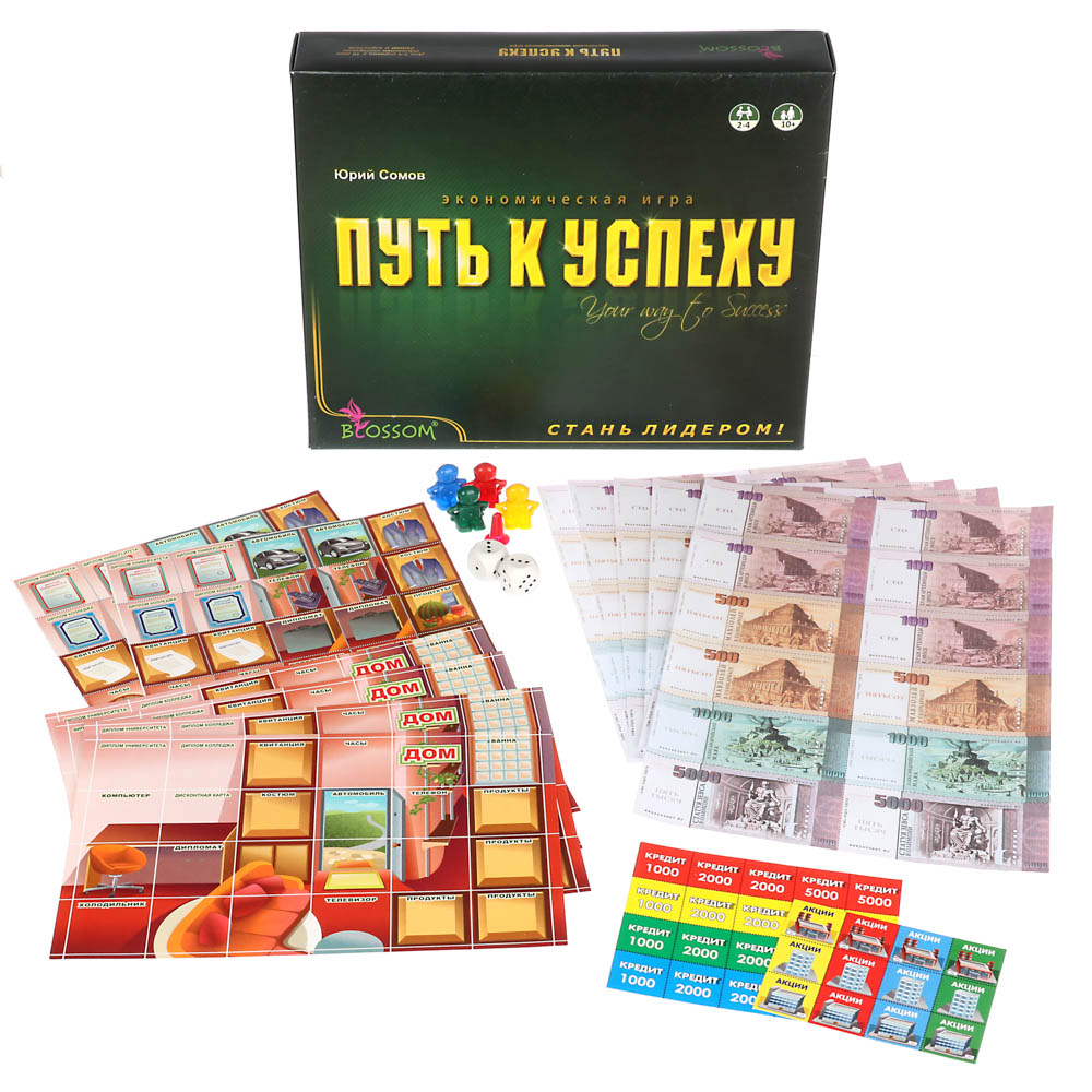 Настольная экономическая игра "Путь к успеху" 24х19,5х4 см, арт. 0201410RU, арт.№ 538-147