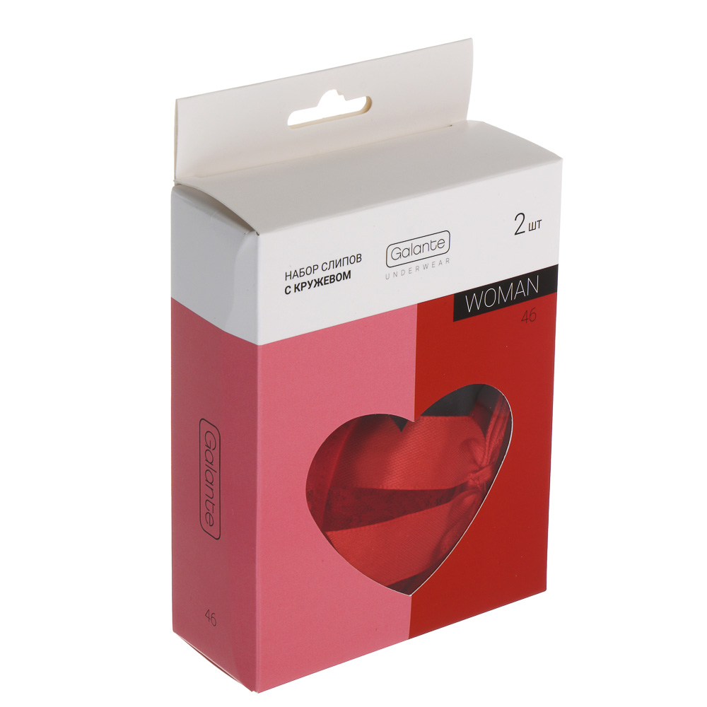 GALANTE Трусы женские с кружевом 2 шт, р.46, 95%вискоза, 5%спандекс, разноцветный, НГ2026-3, арт.№ 331-340